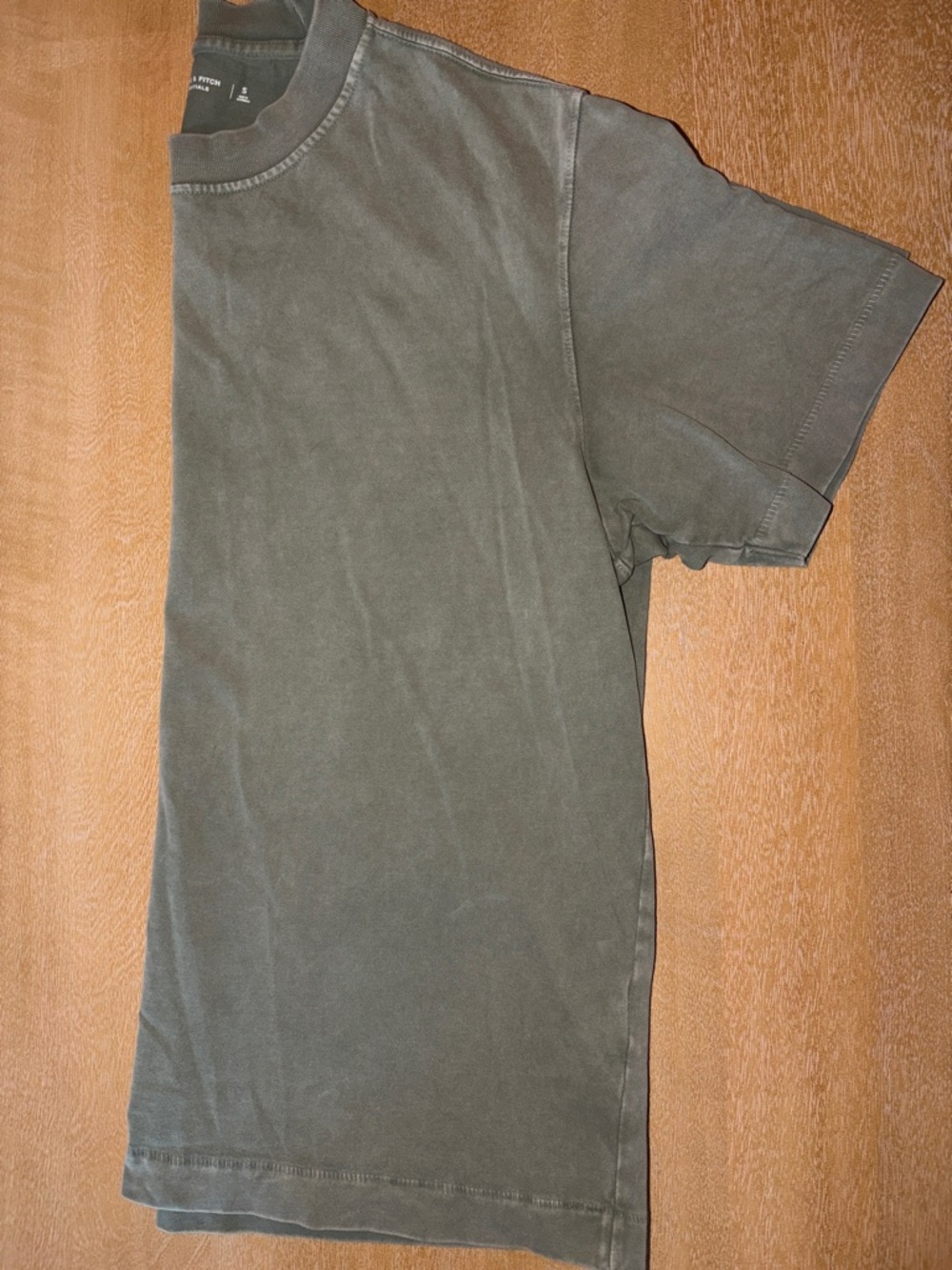 Abercrombie & Fitch Olive Green Washed Crew Tee